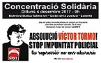 Cartell concentracio suport judici contra sindicalista CGT